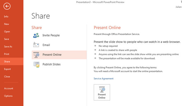 powerpointのオンラインを開く方法