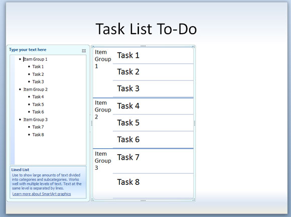 タスクリストまたはのto do powerpointのテンプレートを作成する方法