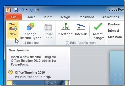 officeのタイムラインではわずか2分でpowerpointのタイムラインを作成し