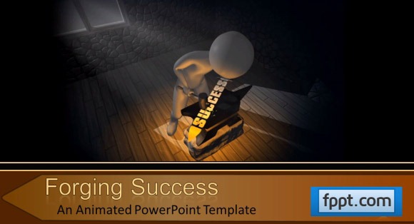 アニメーション鍛造成功powerpointのテンプレート