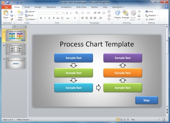Simple Process Chart PowerPoint Template