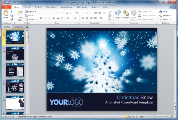 ベスト静的およびアニメーションクリスマスpowerpointのテンプレート
