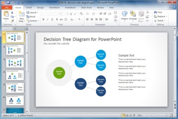 Decision Tree Diagram Template for PowerPoint