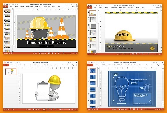 ベストアニメーション建設powerpointのテンプレート