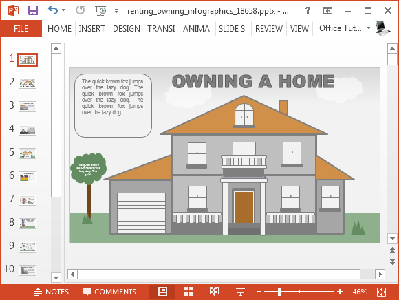 Template Animated Rent PowerPoint
