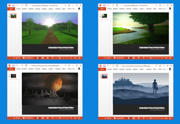 Animated Landscape Video Backgrounds For PowerPoint