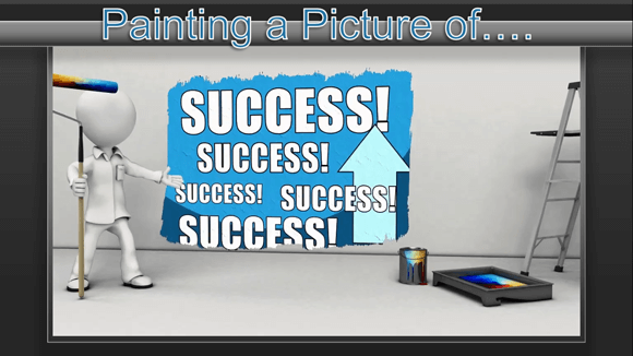 Painting Picture Of Success Animated PowerPoint Template