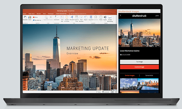 Shutterstock Add-in para apresentações em PowerPoint