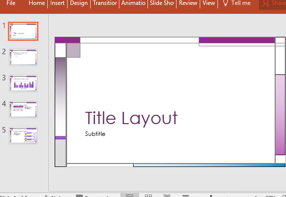 Vertikal & horizontal Garis Abstrak PowerPoint Template