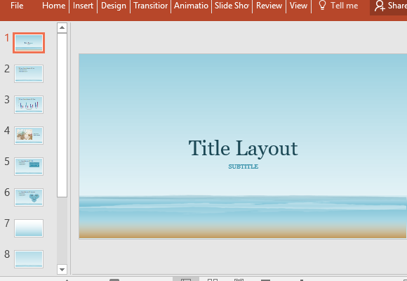 Ocean Template Pictura PowerPoint