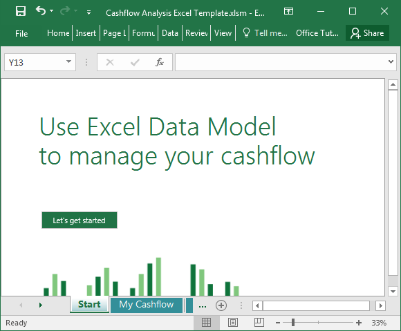 Cashflow Шаблон анализа Excel