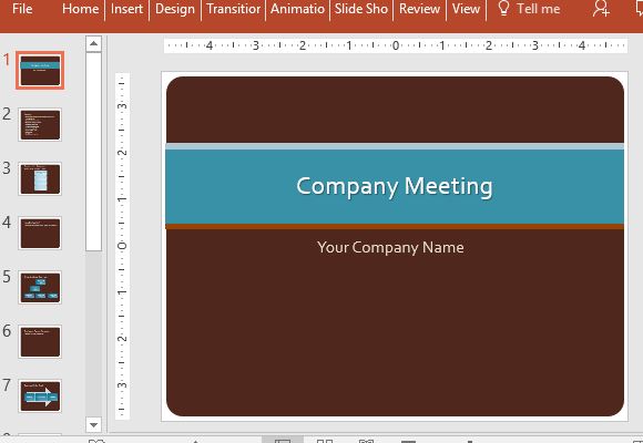 Free Meeting Compania PowerPoint Format