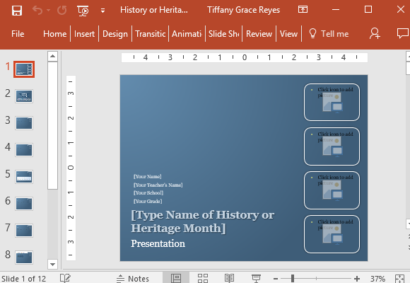 History or Heritage Month PowerPoint Template