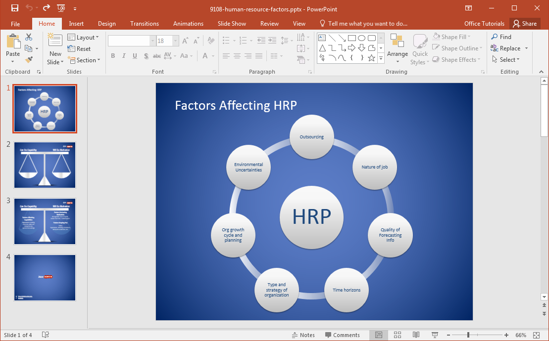Free Human Resource Factors PowerPoint Template