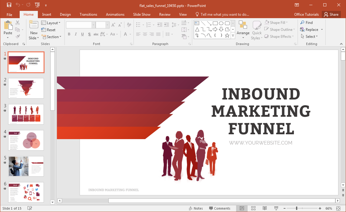 Animated vendite piatte Imbuto PowerPoint Template