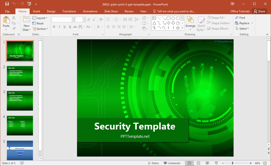 Format gratuit de securitate PowerPoint