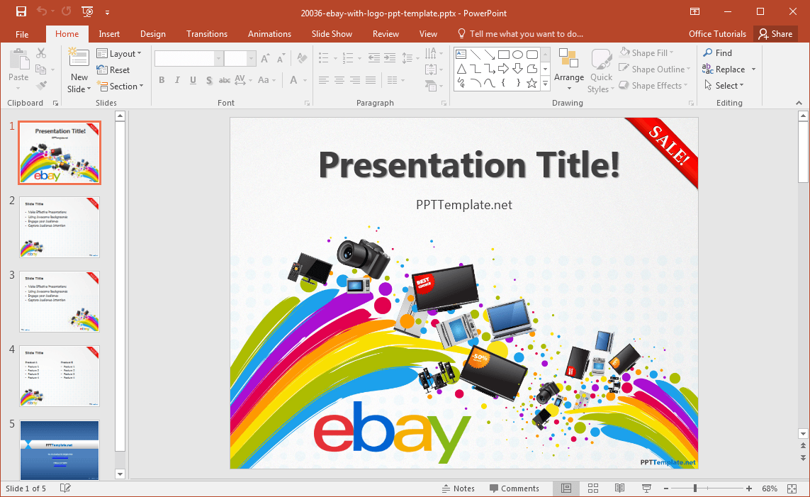 Free Ebay PowerPoint Template