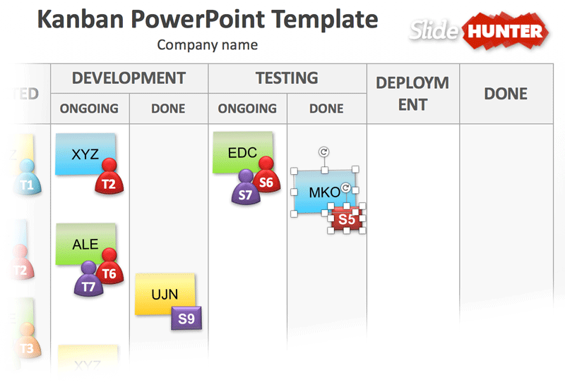 kanban-model simgeler-powerpoint-şablon