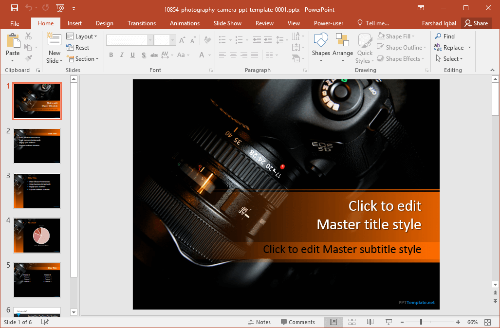 Free Photography Camera PowerPoint Template