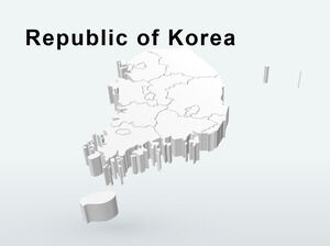 3D-République-de-Corée-Modèles PowerPoint