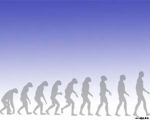 Template Evolution PowerPoint manusia