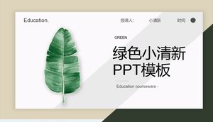 Zielony i świeży szablon PPT