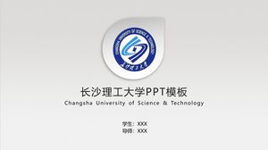 Plantilla PPT de la Universidad de Tecnología de Changsha
