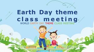 Earth Day theme class dynamic PPT template