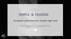 Template PPT gaya Eropa dan Amerika minimalis