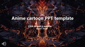 Cool anime çizgi film PPT şablonu