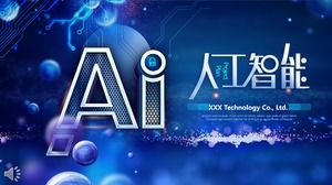 AI modelo de tecnologia PPT de inteligência artificial