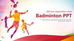 Badminton sport PPT template