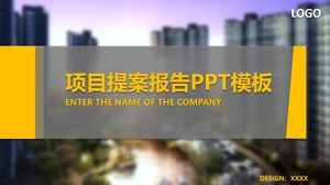Yellow beautiful real estate project proposal PPT template