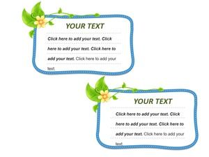Blue green idyllic text box PPT material template