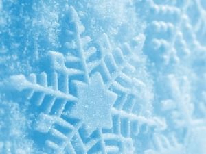 Image d'arrière-plan bleu magnifique flocon de neige PPT