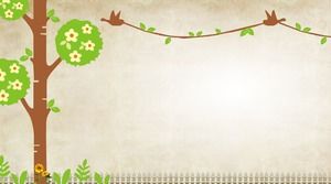 Green retro texture cartoon ppt background picture