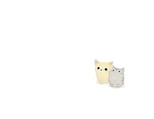 Gelbes graues nettes Katzenkätzchen PPT-Hintergrundbild