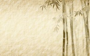Green and elegant bamboo bamboo forest PPT background picture