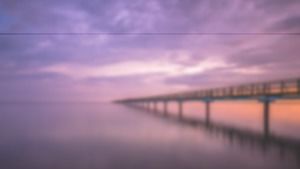 Fond de PPT de paysage de pont effet de flou violet