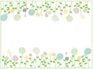 Grüne süße Blumen und Pflanzen PPT Hintergrundbild