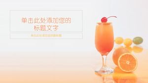 Un vaso de jugo de naranja naranjas imagen de fondo PPT