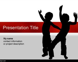 Two Kids PowerPoint Template