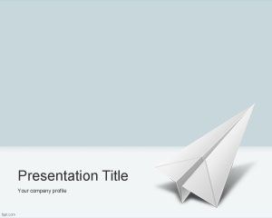 Paper airplane PowerPoint Template