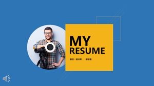 Minimalist creative personal resume PPT template