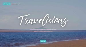 Small fresh and simple wind island tourist attractions route presentation ppt template