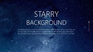 Beautiful starry minimalist atmosphere translucent iOS style ppt template