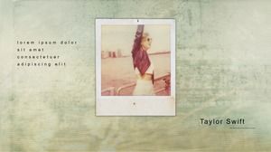 Estilo da música retro Taylor Swift tema pessoal ppt template