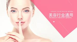 Beauty industry general PPT template for pretty sister background