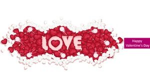 Gelembung percakapan, surat cinta, dan selamat Hari Valentine. Template ppt