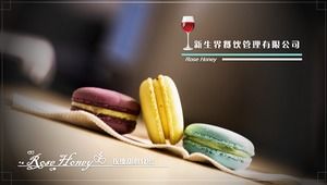 Coffee dessert afternoon tea-restaurant management company introduction and special promotion ppt template